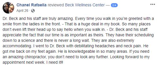 Beck Wellness Center in Toms River NJ Patient Testimonial