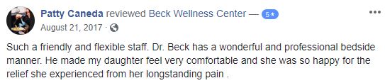 Beck Wellness Center in Toms River NJ Patient Testimonial